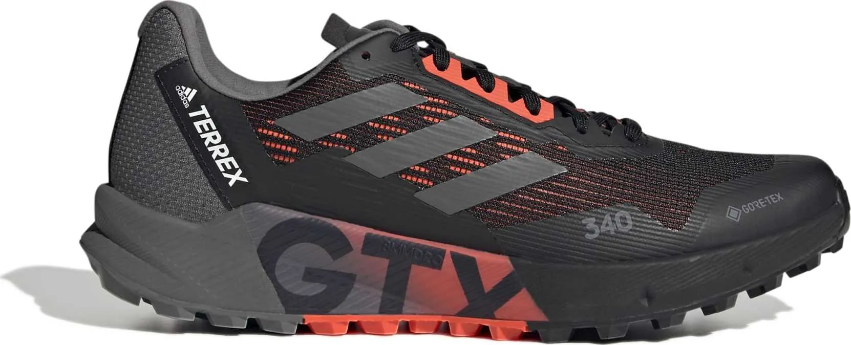 Adidas Men&#x27;s Terrex Agravic Flow 2.0 GORE-TEX Trail Running Shoes Core Black/Blue Rush/Turbo | Buy Adidas Men&#x27;s Terrex Agravic Flow 2.0 GORE-TEX Trail Running Shoes Core Black/Blue Rush/Turbo here | Outnorth