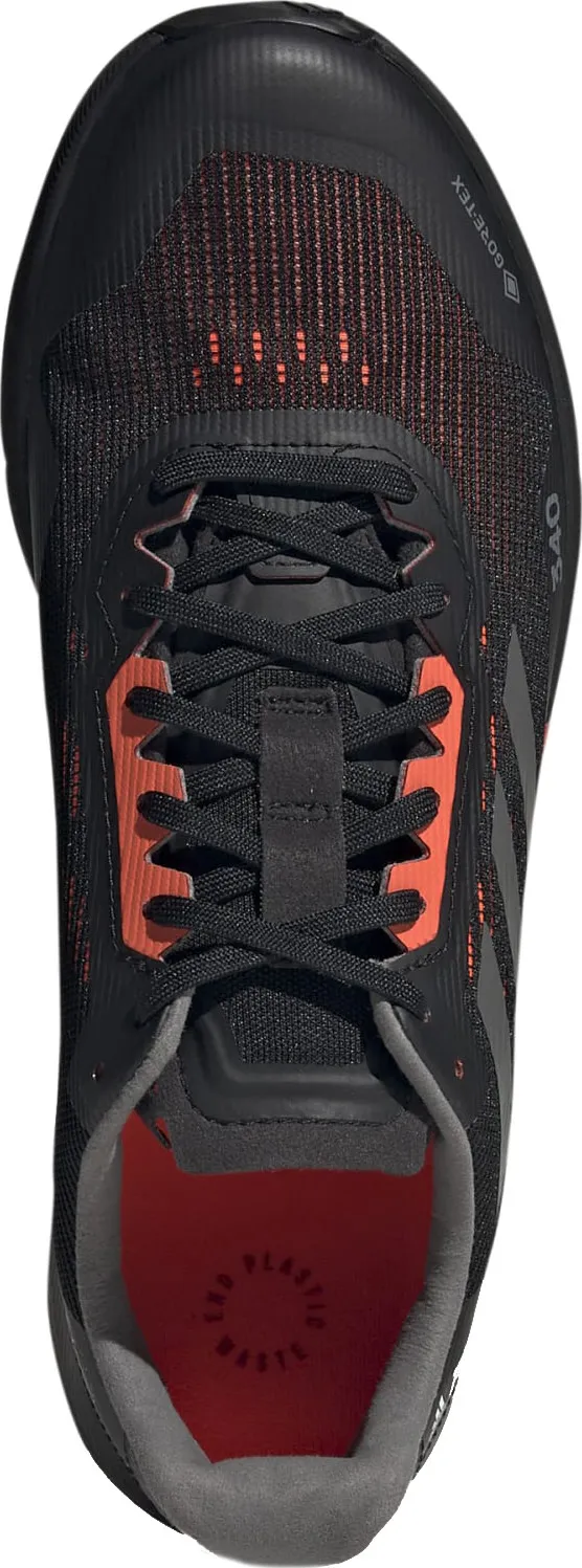 Adidas Men&#x27;s Terrex Agravic Flow 2.0 GORE-TEX Trail Running Shoes Core Black/Blue Rush/Turbo | Buy Adidas Men&#x27;s Terrex Agravic Flow 2.0 GORE-TEX Trail Running Shoes Core Black/Blue Rush/Turbo here | Outnorth